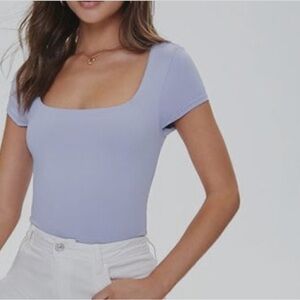 Express super soft periwinkle bodysuit size Large